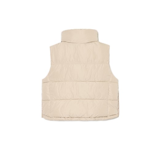 Cropp - Beżowa pikowana kamizelka - beżowy Cropp M Cropp