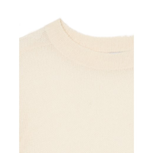 Cropp - Gładki kremowy sweter - kremowy Cropp XS Cropp