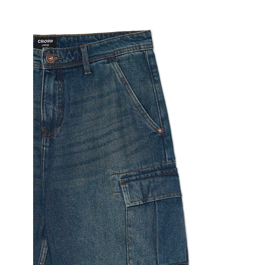 Cropp - Jeansowe szorty retro - granatowy Cropp 38 Cropp