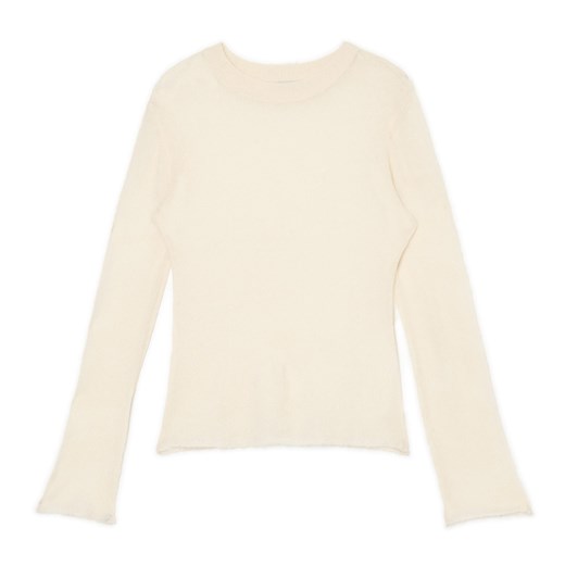 Cropp - Gładki kremowy sweter - kremowy Cropp S Cropp