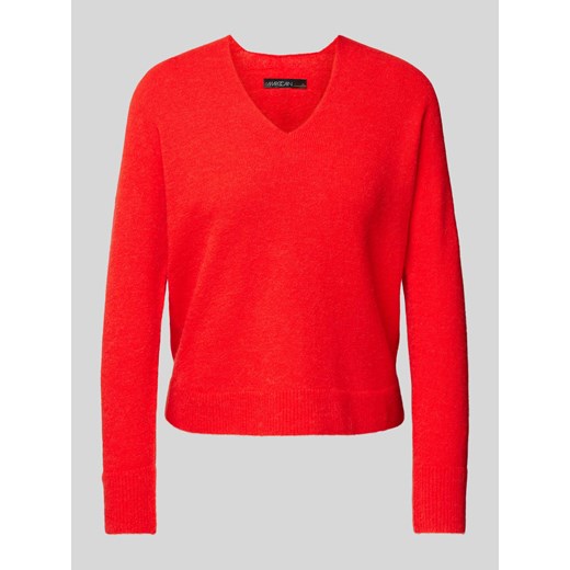 Sweter z dzianiny z dekoltem w serek ze sklepu Peek&Cloppenburg  w kategorii Swetry damskie - zdjęcie 174679587