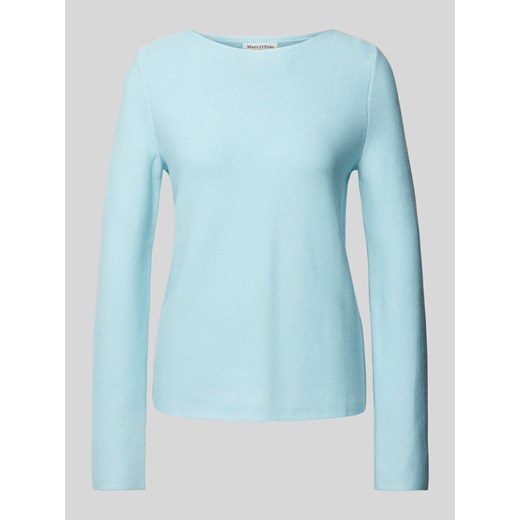 Sweter z dzianiny z prążkowanym dekoltem w łódkę ze sklepu Peek&Cloppenburg  w kategorii Swetry damskie - zdjęcie 174682039