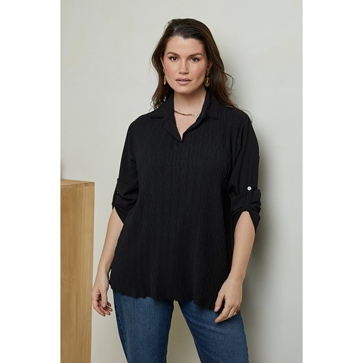 Curvy Lady Bluzka w kolorze czarnym ze sklepu Limango Polska w kategorii Bluzki damskie - zdjęcie 174684635