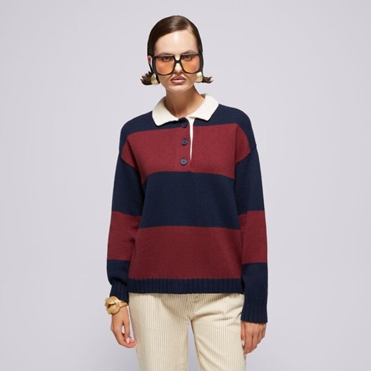 LEVI&#039;S SWETER IVY LEAGUE STRIPED SWEATER REDS ze sklepu Sizeer w kategorii Bluzki damskie - zdjęcie 174686907