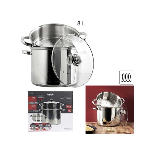 COOK CONCEPT Parowar w kolorze srebrnym z pokrywką - Ø 25,5 cm Cook Concept onesize okazja Limango Polska