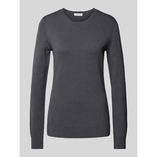 Sweter z dzianiny o kroju regular fit z prążkowanymi wykończeniami ze sklepu Peek&Cloppenburg  w kategorii Swetry damskie - zdjęcie 174689465