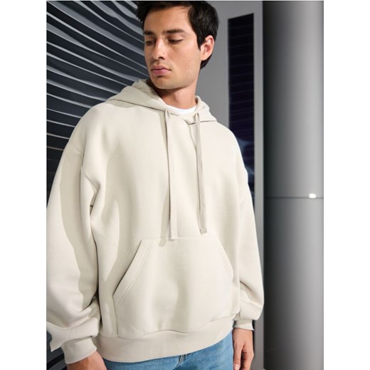 Sinsay - Bluza z kapturem - kremowy ze sklepu Sinsay w kategorii Bluzy męskie - zdjęcie 174691627