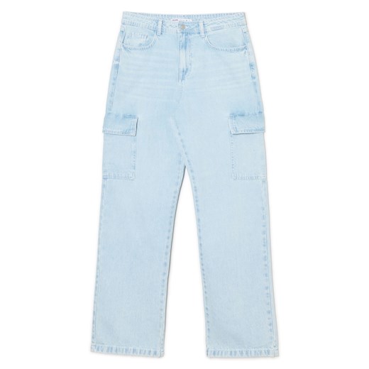 Cropp - Błękitne jeansy baggy - niebieski Cropp 44 Cropp