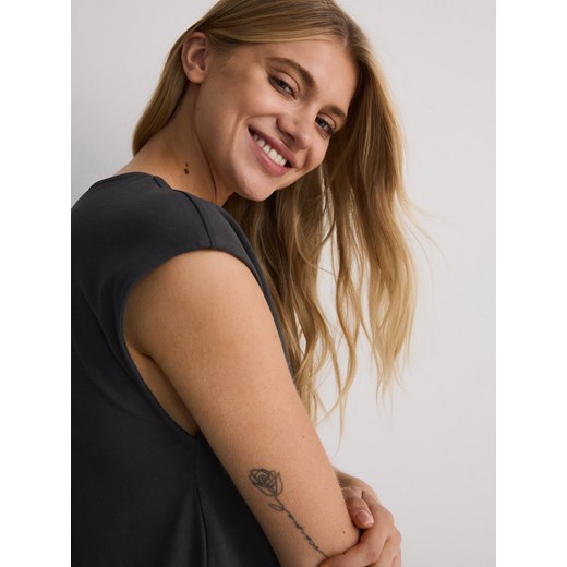 Reserved - Sukienka mini z bawełny - ciemnoszary Reserved L Reserved