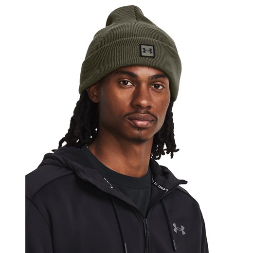 Męska czapka zimowa Under Armour UA Halftime Cuff - brązowa ze sklepu Sportstylestory.com w kategorii Czapki zimowe męskie - zdjęcie 174694139