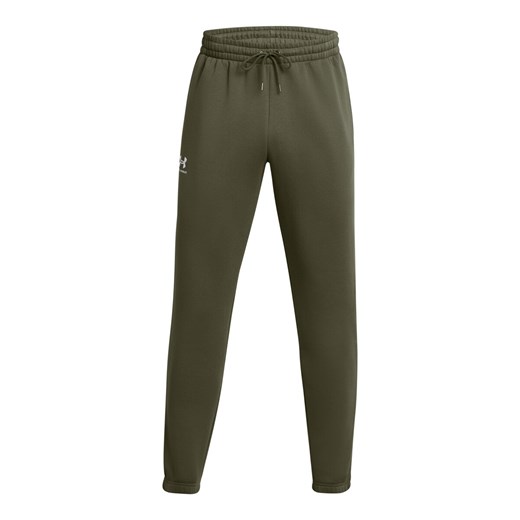 Męskie spodnie dresowe Under Armour UA Icon Fleece Jogger Taping - zielone ze sklepu Sportstylestory.com w kategorii Spodnie męskie - zdjęcie 174694347