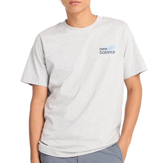 Koszulka New Balance MT43901AG - szara ze sklepu streetstyle24.pl w kategorii T-shirty męskie - zdjęcie 174694755