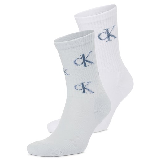 Calvin Klein Jeans Skarpety 2-pak Kobiety jasnoniebieski wzorzysty ze sklepu vangraaf w kategorii Skarpetki damskie - zdjęcie 174696715