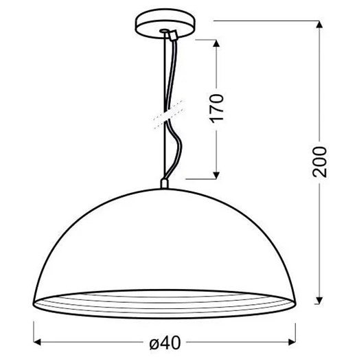 Srebrna chromowana lampa wisząca 40 cm - D149-Tiremi Candellux One Size Edinos.pl