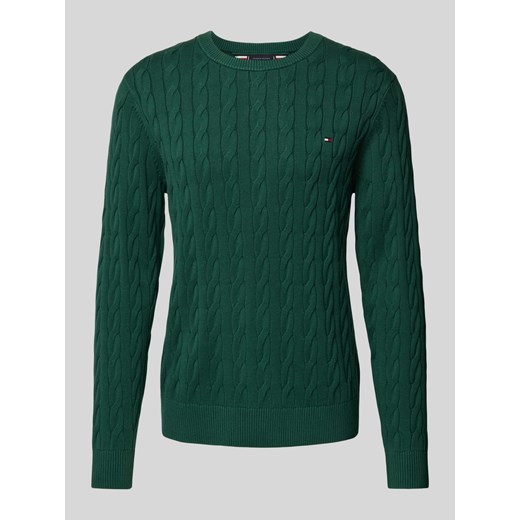 Sweter z dzianiny z wzorem warkocza ze sklepu Peek&Cloppenburg  w kategorii Swetry męskie - zdjęcie 174697605
