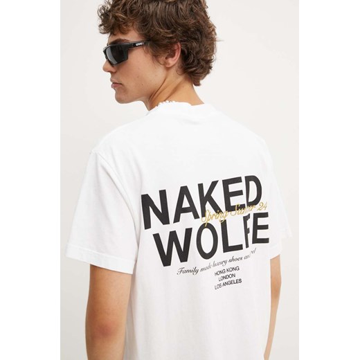 Naked Wolfe t-shirt bawełniany męski kolor biały z nadrukiem classic.tee ze sklepu ANSWEAR.com w kategorii T-shirty męskie - zdjęcie 174701605