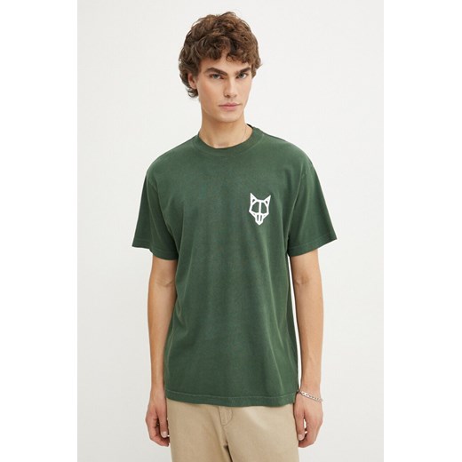 Naked Wolfe t-shirt bawełniany męski kolor zielony z nadrukiem classic.tee ze sklepu ANSWEAR.com w kategorii T-shirty męskie - zdjęcie 174701616