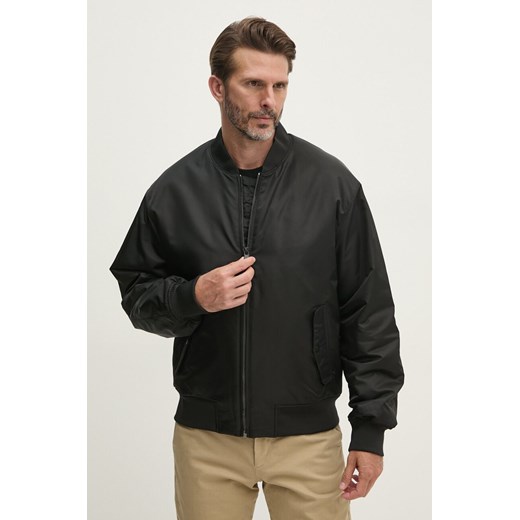 Calvin Klein Jeans kurtka bomber męski kolor czarny przejściowa 00040EM524 ze sklepu ANSWEAR.com w kategorii Kurtki męskie - zdjęcie 174702776