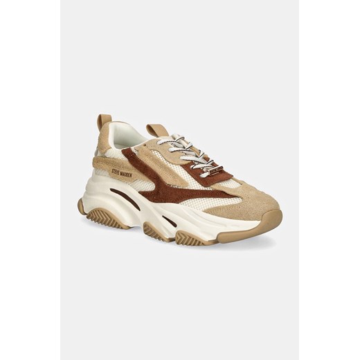 Steve Madden sneakersy Possession-E kolor beżowy SM19000033 ze sklepu ANSWEAR.com w kategorii Buty sportowe damskie - zdjęcie 174702976