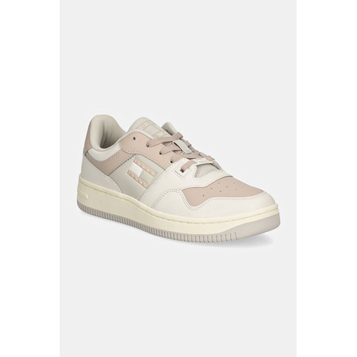Tommy Jeans sneakersy TJW RETRO BASKET TONAL LOGO kolor beżowy EN0EN02606 ze sklepu ANSWEAR.com w kategorii Buty sportowe damskie - zdjęcie 174703029