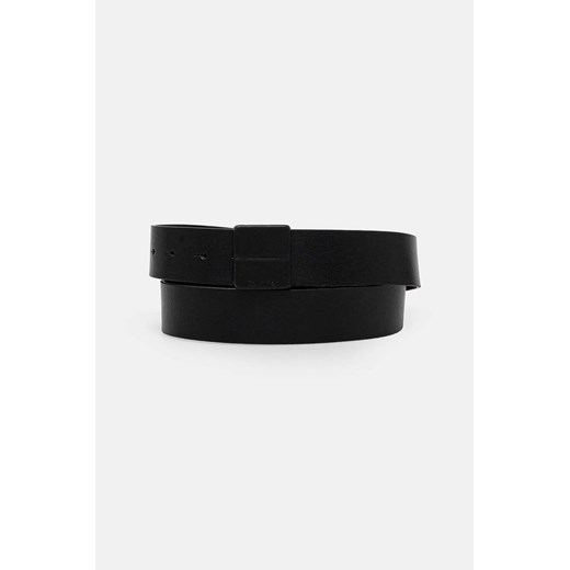 Calvin Klein pasek skórzany męski kolor czarny K50K512320 ze sklepu ANSWEAR.com w kategorii Paski męskie - zdjęcie 174703227