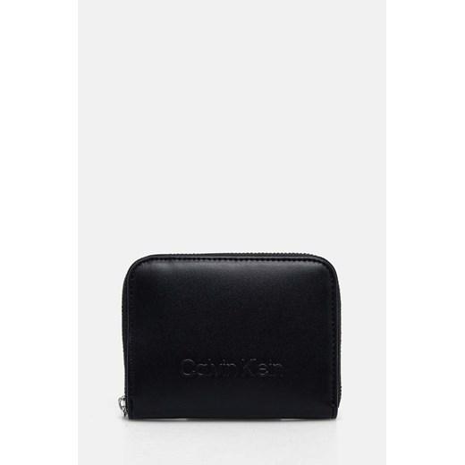 Calvin Klein portfel damski kolor czarny K60K612437 ze sklepu ANSWEAR.com w kategorii Portfele damskie - zdjęcie 174703268