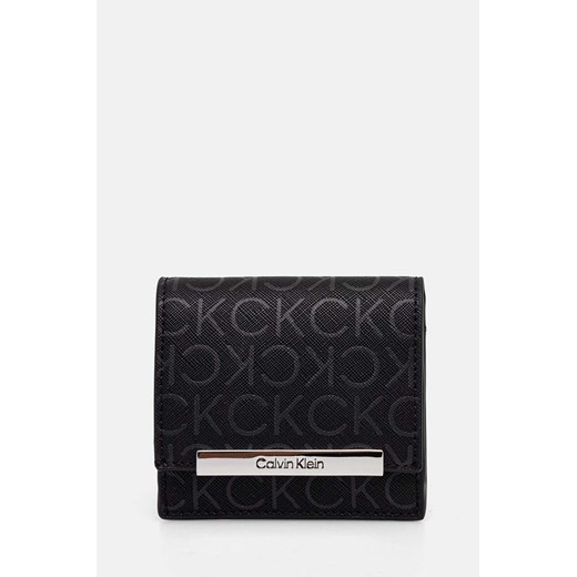 Calvin Klein portfel damski kolor czarny K60K612443 ze sklepu ANSWEAR.com w kategorii Portfele damskie - zdjęcie 174703278