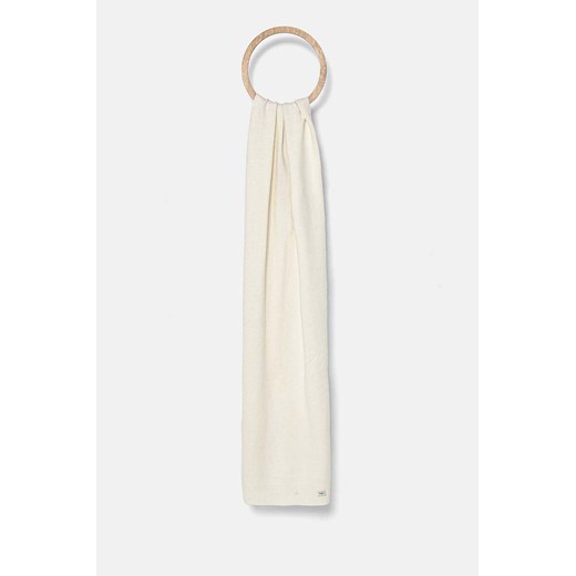 Pepe Jeans szalik z domieszką wełny YELA SCARF kolor beżowy gładki PL060200 ze sklepu ANSWEAR.com w kategorii Szaliki i chusty damskie - zdjęcie 174703358