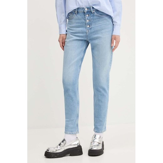 Tommy Jeans jeansy damskie kolor niebieski DW0DW19240 ze sklepu ANSWEAR.com w kategorii Jeansy damskie - zdjęcie 174703526