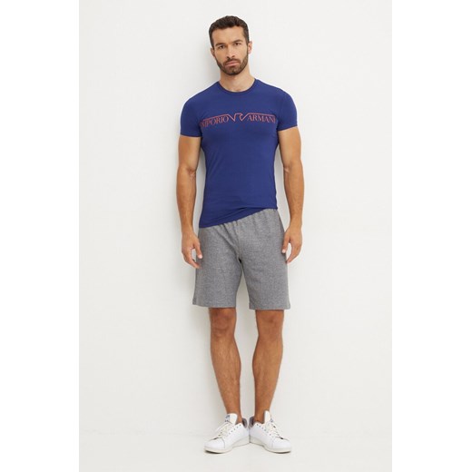 Emporio Armani Underwear t-shirt lounge kolor granatowy z nadrukiem 111035 4F516 ze sklepu ANSWEAR.com w kategorii T-shirty męskie - zdjęcie 174704336