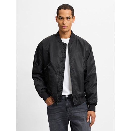 Calvin Klein Jeans Kurtka męska Mężczyźni czarny jednolity ze sklepu vangraaf w kategorii Bluzy męskie - zdjęcie 174705469