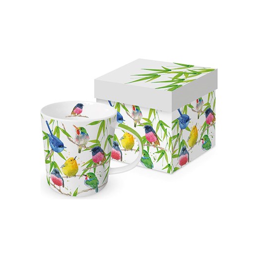 ppd Kubek jumbo &quot;Bird Paradise&quot; w kolorze białym ze wzorem - 350 ml ze sklepu Limango Polska w kategorii Kubki - zdjęcie 174706287