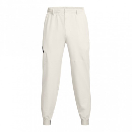 Męskie spodnie treningowe Under Armour UA Unstoppable Joggers - białe ze sklepu Sportstylestory.com w kategorii Spodnie męskie - zdjęcie 174708008
