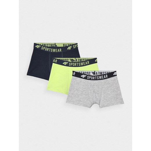 Chłopięca bielina codzienna (3-pack) 4F 4FJWMM00UBXSM044 - multikolor ze sklepu Sportstylestory.com w kategorii Majtki dziecięce - zdjęcie 174709055