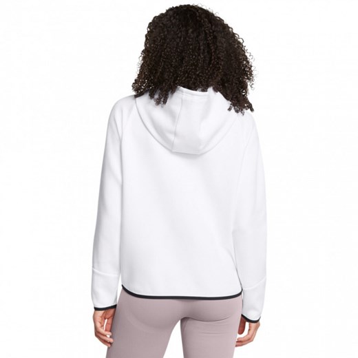 Damska bluza treningowa rozpinana z kapturem Under Armour Unstoppable Fleece FZ - biała ze sklepu Sportstylestory.com w kategorii Bluzy damskie - zdjęcie 174709615