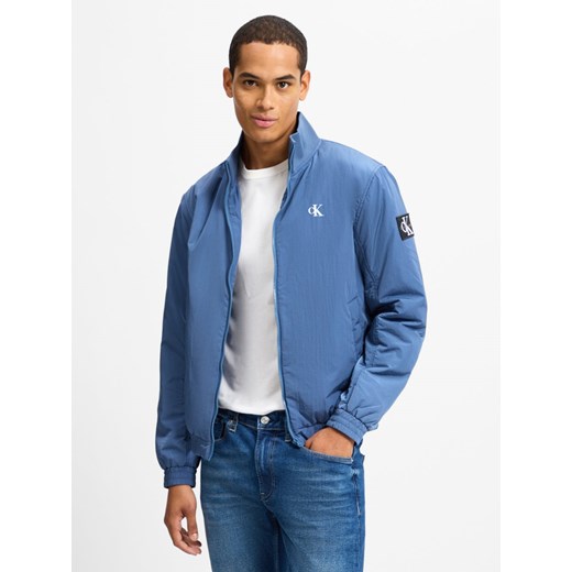 Calvin Klein Jeans Kurtka męska Mężczyźni niebieski jednolity ze sklepu vangraaf w kategorii Bluzy męskie - zdjęcie 174712926