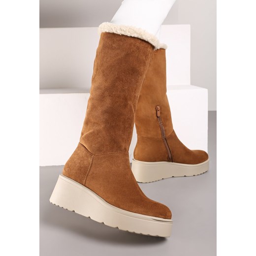 Botki Renee casualowe na koturnie 