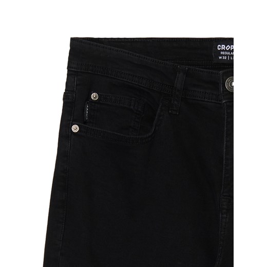 Cropp - Czarne jeansy regular - czarny Cropp 28/32 Cropp