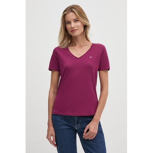 Tommy Jeans t-shirt bawełniany ze sklepu ANSWEAR.com w kategorii Bluzki damskie - zdjęcie 174713986