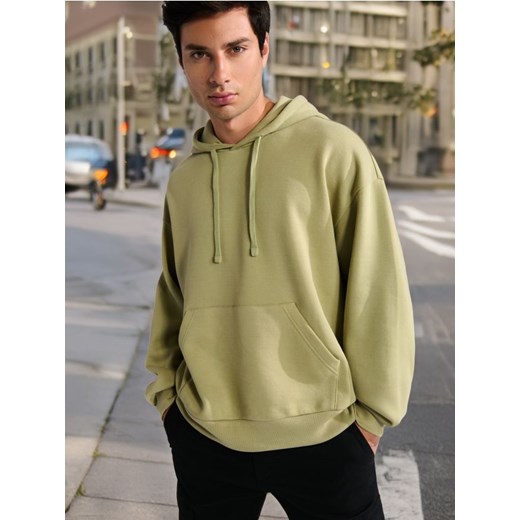 Sinsay - Bluza z kapturem - zielony ze sklepu Sinsay w kategorii Bluzy męskie - zdjęcie 174714719