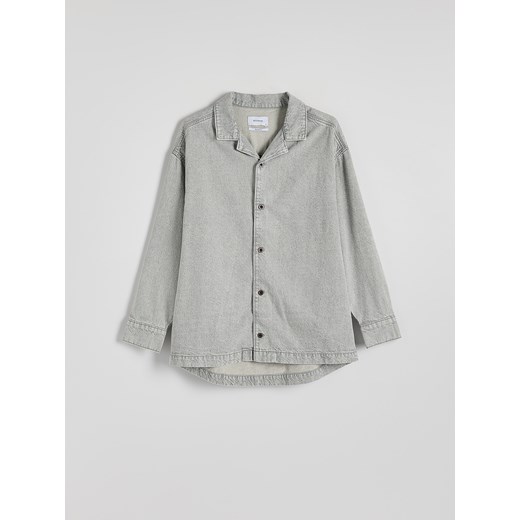 Reserved - Koszula relaxed fit z lyocellem - jasnoszary Reserved S Reserved