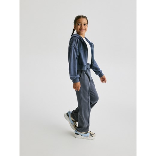 Reserved - Spodnie dresowe z prostą nogawką - granatowy Reserved 158 (12 lat) Reserved