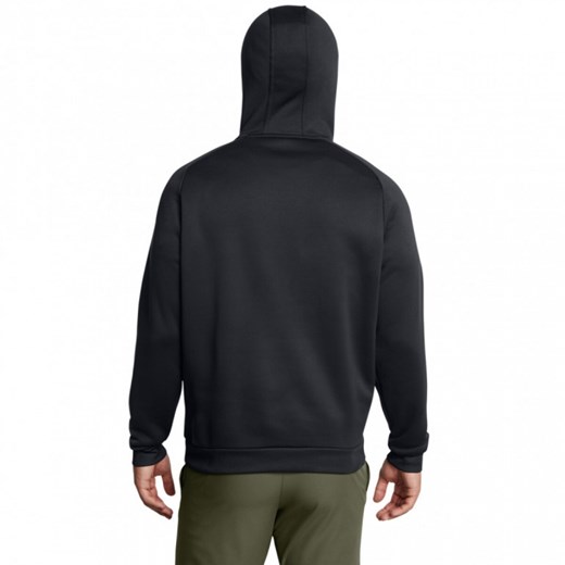 Męska bluza treningowa z kapturem Under Armour UA Armour Fleece Pro Kanga Hd - czarna ze sklepu Sportstylestory.com w kategorii Bluzy męskie - zdjęcie 174716526