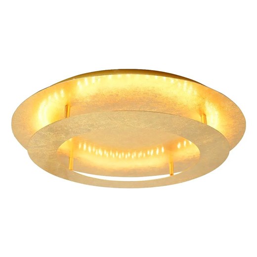 Złoty okrągły plafon sufitowy LED 40 cm - D157 S7-N46 ze sklepu Edinos.pl w kategorii Lampy sufitowe - zdjęcie 174718125