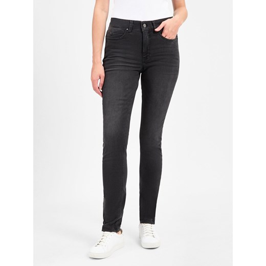 MAC Jeansy Kobiety Bawełna antracytowy jednolity ze sklepu vangraaf w kategorii Jeansy damskie - zdjęcie 174722647
