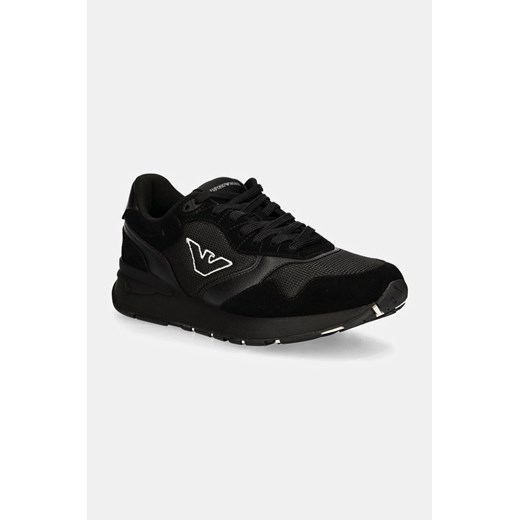 Emporio Armani sneakersy kolor czarny X4X642 XN951 A083 ze sklepu ANSWEAR.com w kategorii Buty sportowe męskie - zdjęcie 174723169