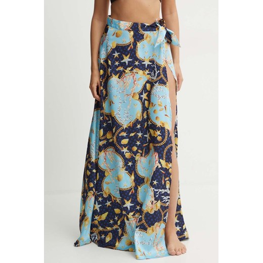 Guess spódnica kolor granatowy maxi prosta E4YD02 WGDO2 ze sklepu ANSWEAR.com w kategorii Spódnice - zdjęcie 174723265