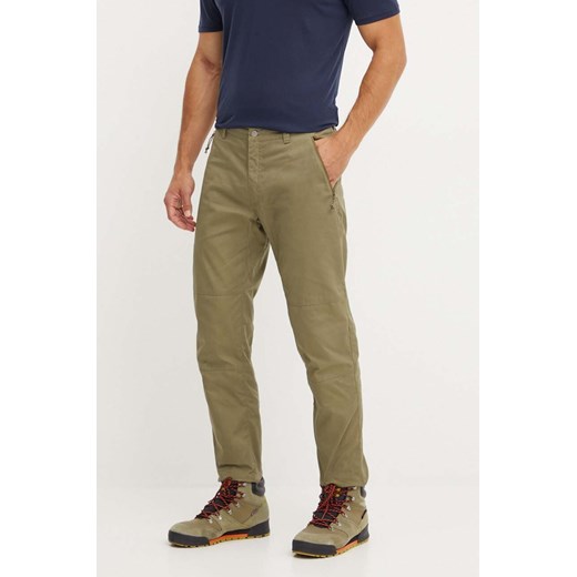 Fjallraven spodnie outdoorowe Vardag kolor zielony F86666.620 ze sklepu ANSWEAR.com w kategorii Spodnie męskie - zdjęcie 174723325