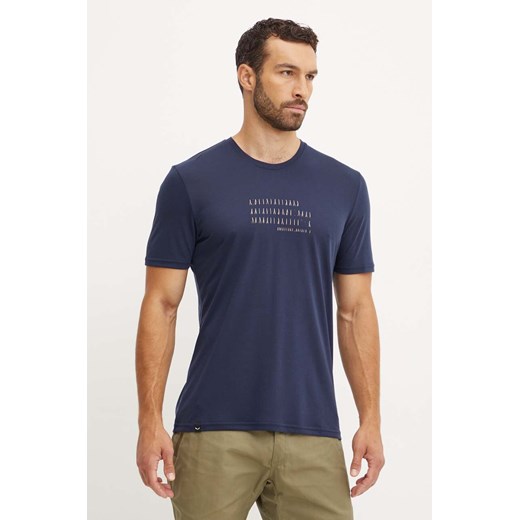Salewa t-shirt sportowy Eagle Poem kolor granatowy z nadrukiem 00.0000028912 ze sklepu ANSWEAR.com w kategorii T-shirty męskie - zdjęcie 174723535