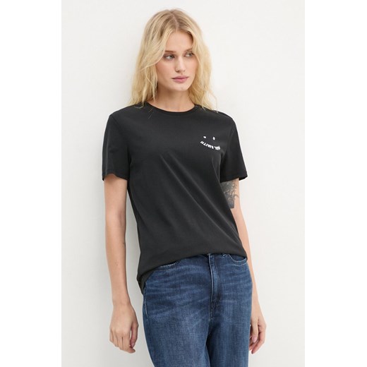 PS Paul Smith t-shirt bawełniany damski kolor czarny W2R.G799E.N21154 ze sklepu ANSWEAR.com w kategorii Bluzki damskie - zdjęcie 174726127